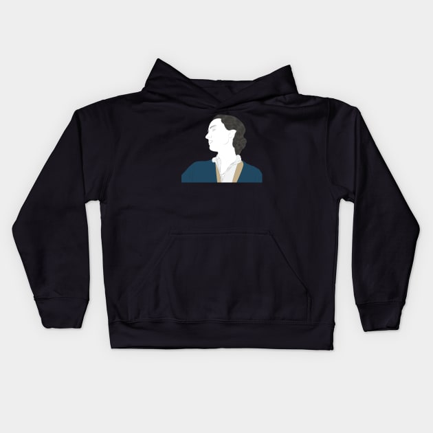 Georgia O'Keeffe - Portrait Kids Hoodie by LiLian-Kaff